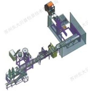 Automatic packaging line for daily chemical products