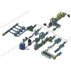 Automatic unmanned packaging palletizing system